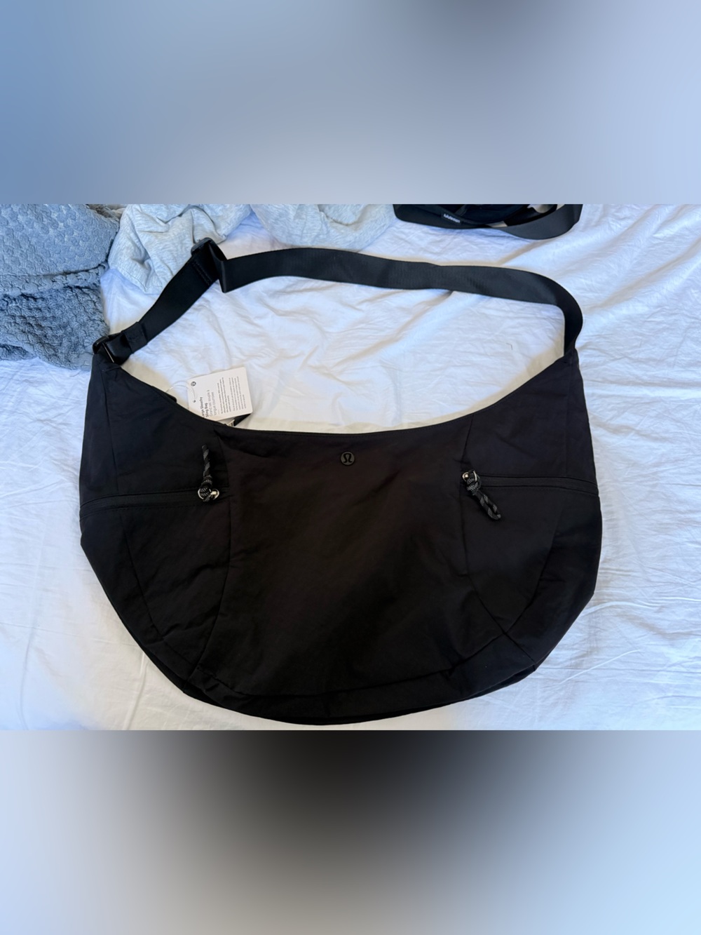 lululemon athletica Black Crescent Shoulder Bag